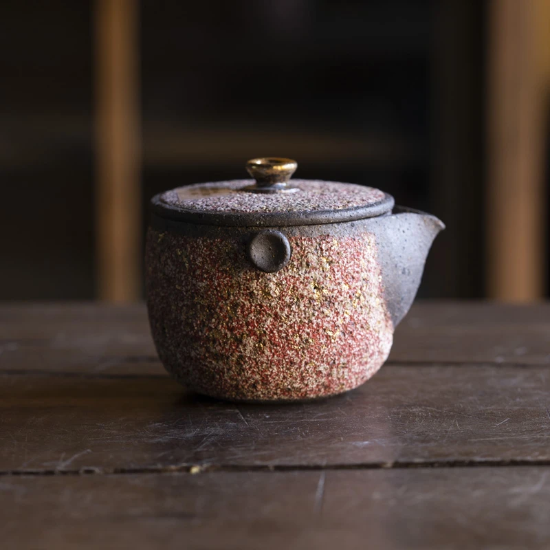 珽珽茶器 红金-高越-盖钮描金宝瓶-120C(高越Q0544)