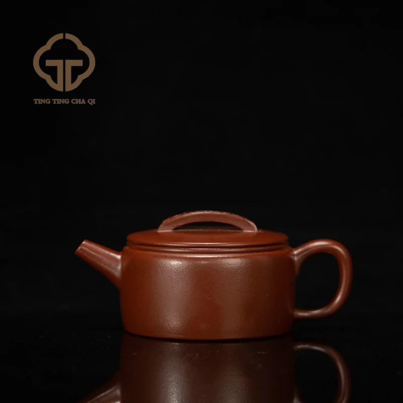 缠枝莲汉瓦  杨志制 朱泥 130cc  家用紫砂壶紫砂茶具