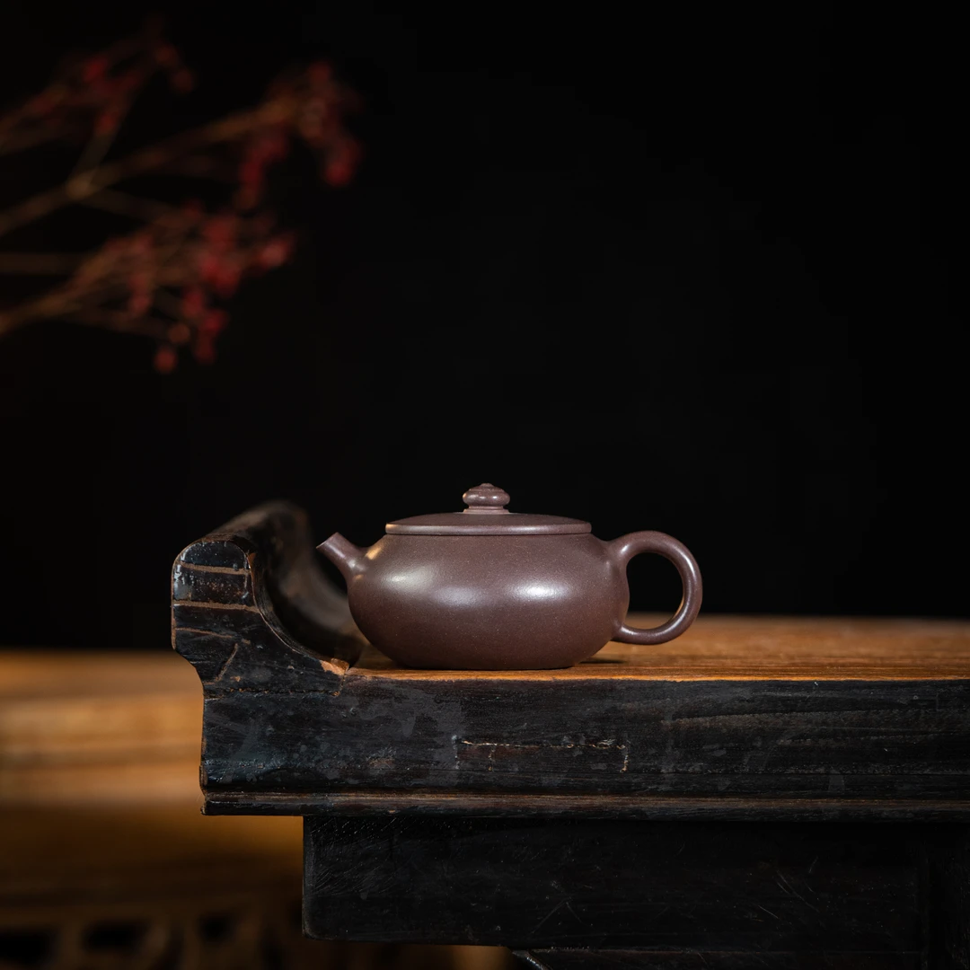 【前墅龙窑】饮心 王易峰制 紫泥 170cc 家用紫砂壶
