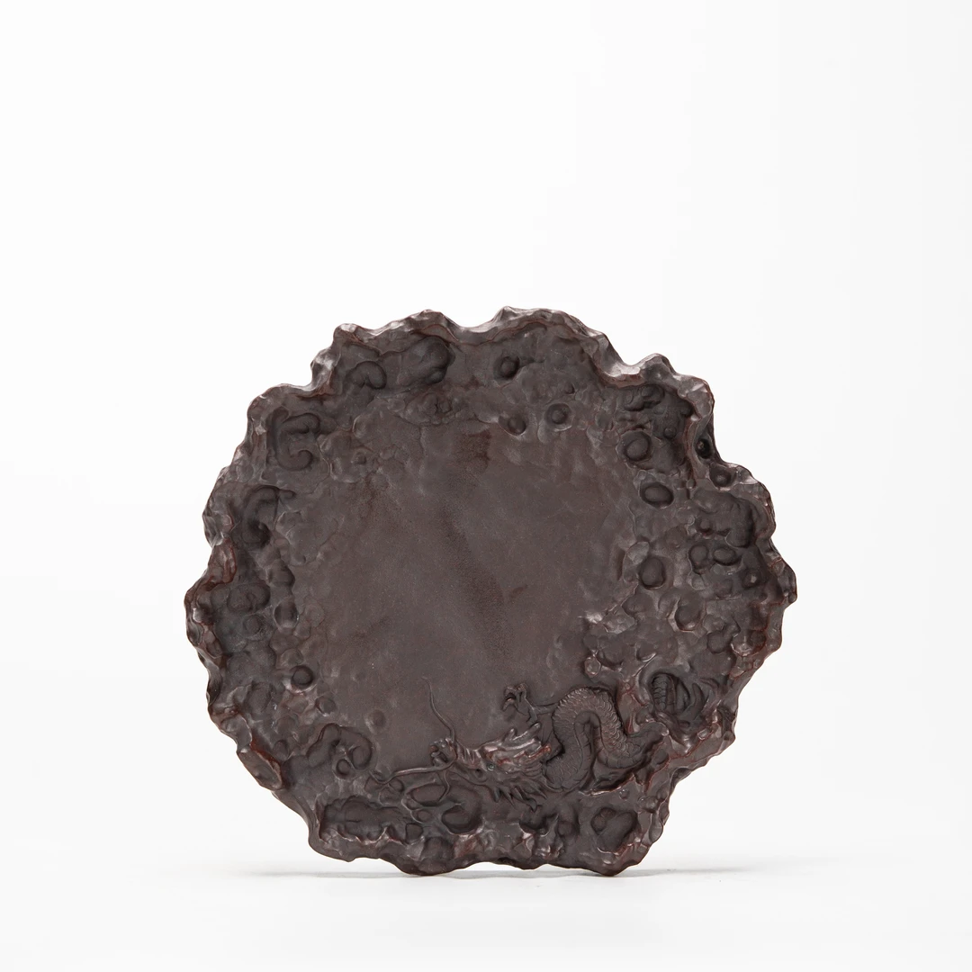 珽珽茶器 隐龙太湖石壶承 古铜泥 直径25cm 紫砂茶周边