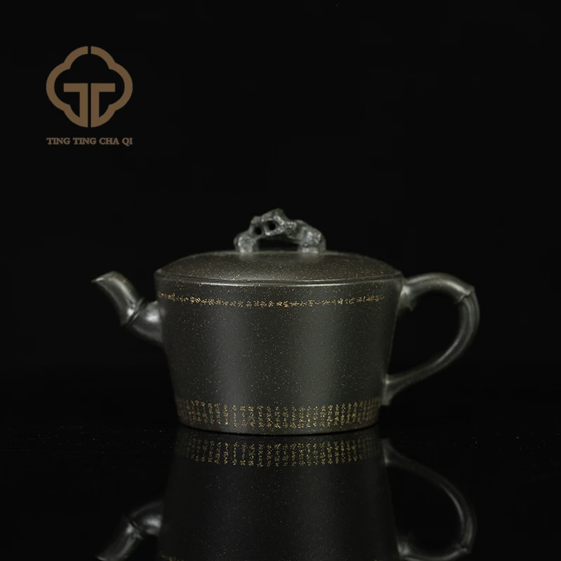 龙德堂|竹石同心（心经）陈宗宝制 九龄君子兰 148cc  紫砂壶