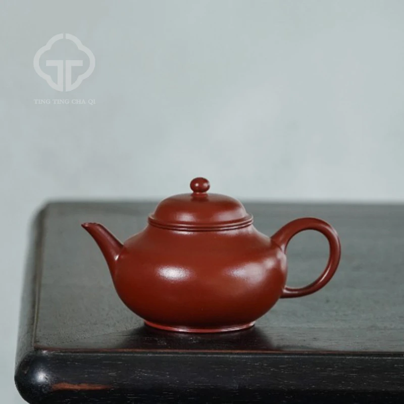 珽珽紫砂 王建中（三式）水平壶 大红袍100cc 紫砂壶家用泡茶茶具