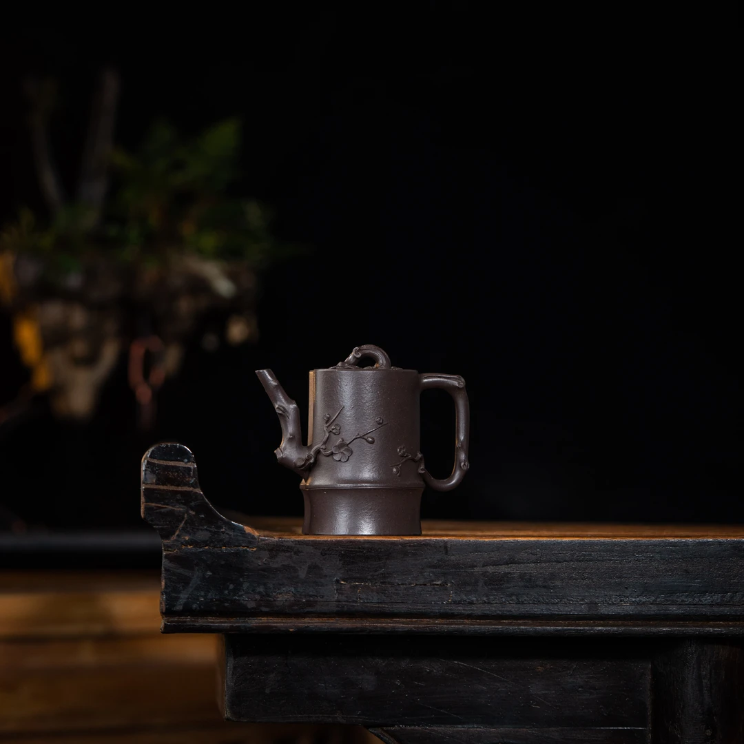 三戏五式 陈轶男制 天青紫泥  150cc 紫砂壶