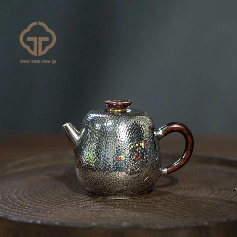 山霁无岚 巨轮 167cc  家用茶具银壶