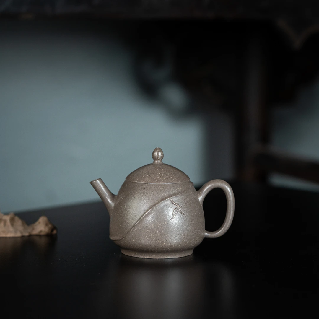 珽珽茶器【盛丰源】竹韵 王珑 青段 150cc 家用紫砂壶