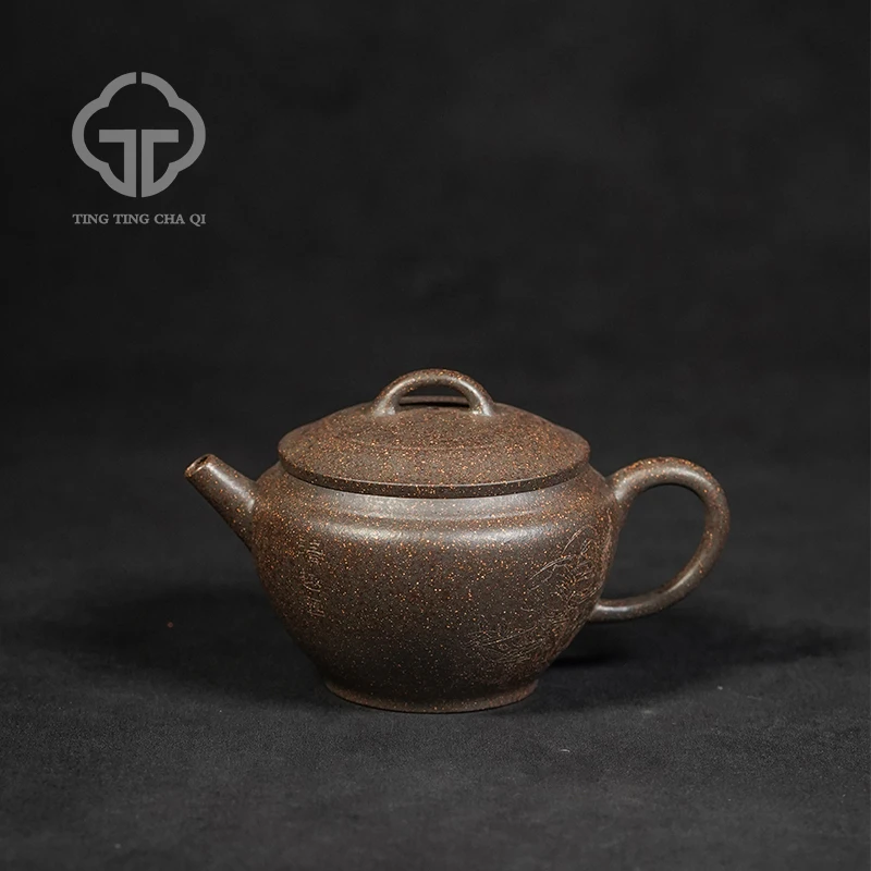 【珽仓破价】赵诗晨制大口桥梁刻雅志鲨皮青250cc 紫砂壶