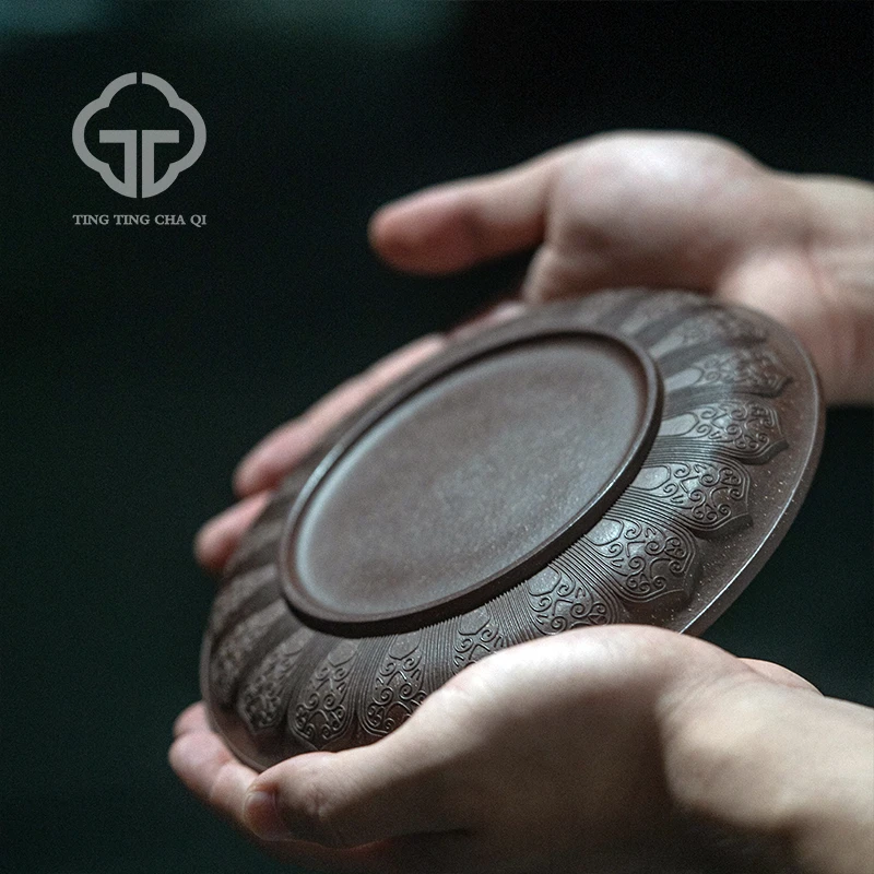 珽珽茶器 平生山隐 梵莲壶承 紫泥 家用茶周边