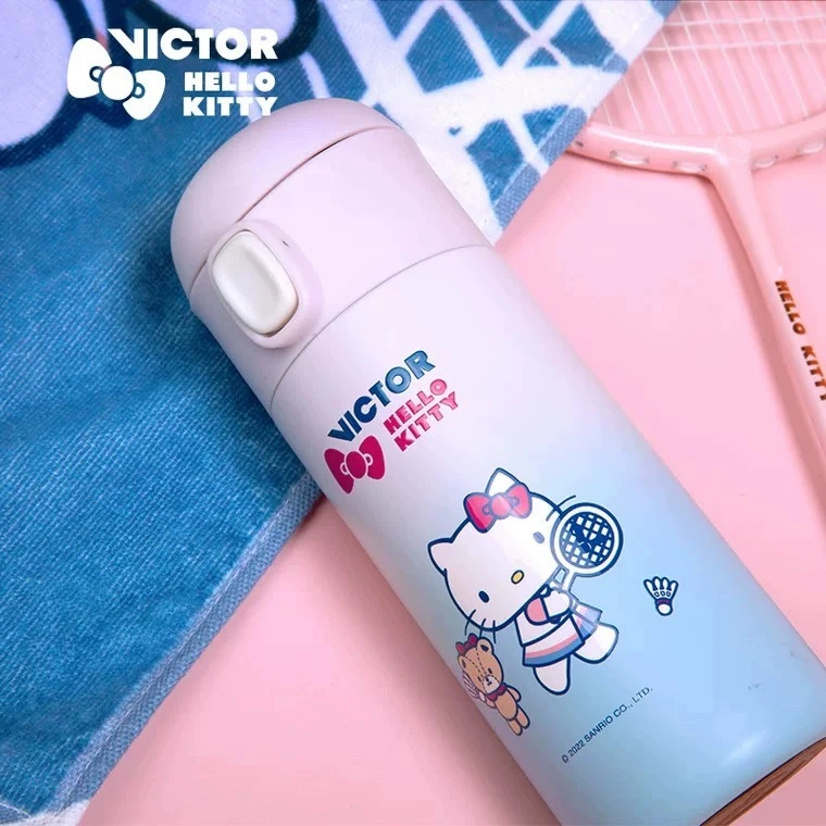 正品VICTOR胜利威克多哈喽KT联名水杯运动水壶