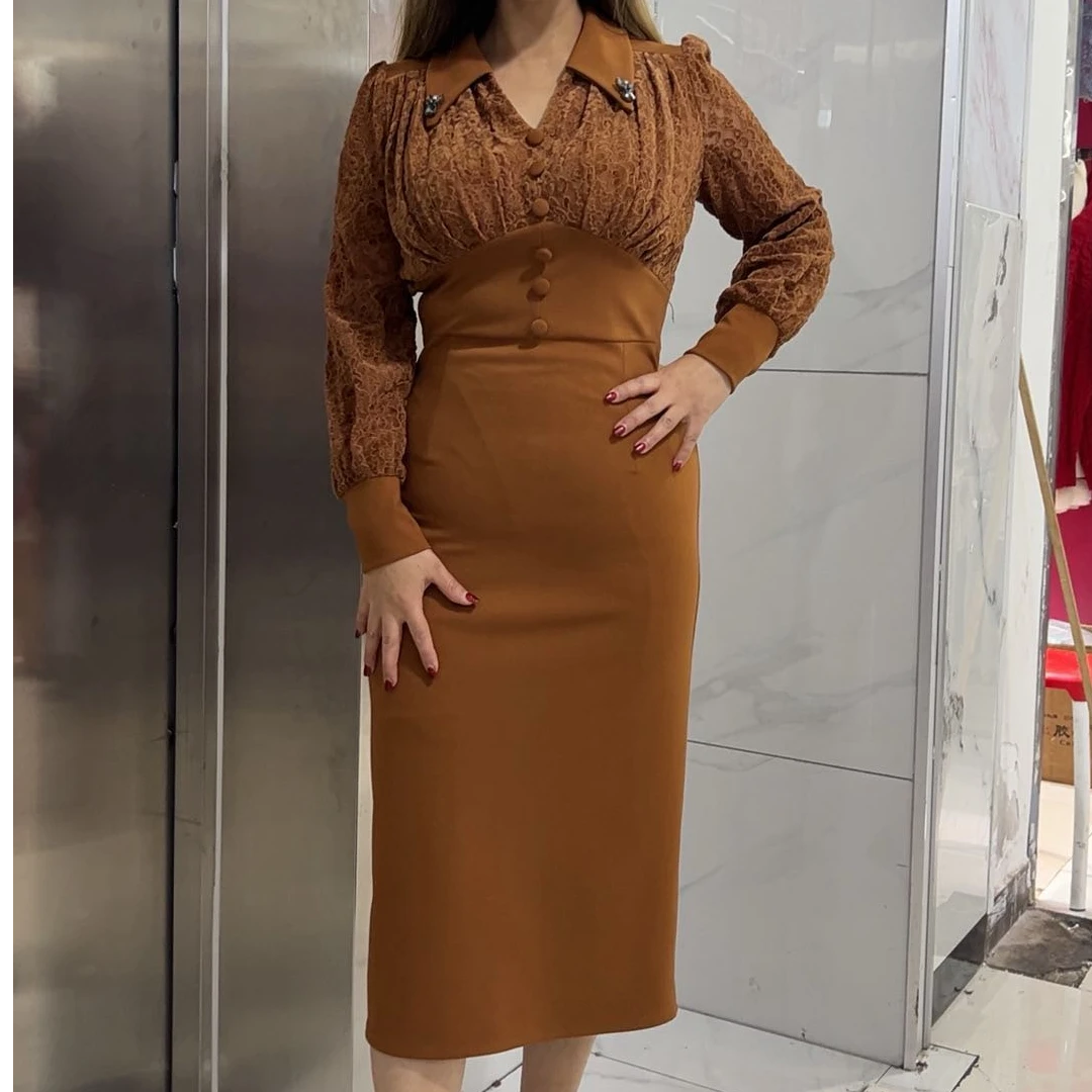 【艾力说衬衣】时尚气质716款长袖女士连衣裙