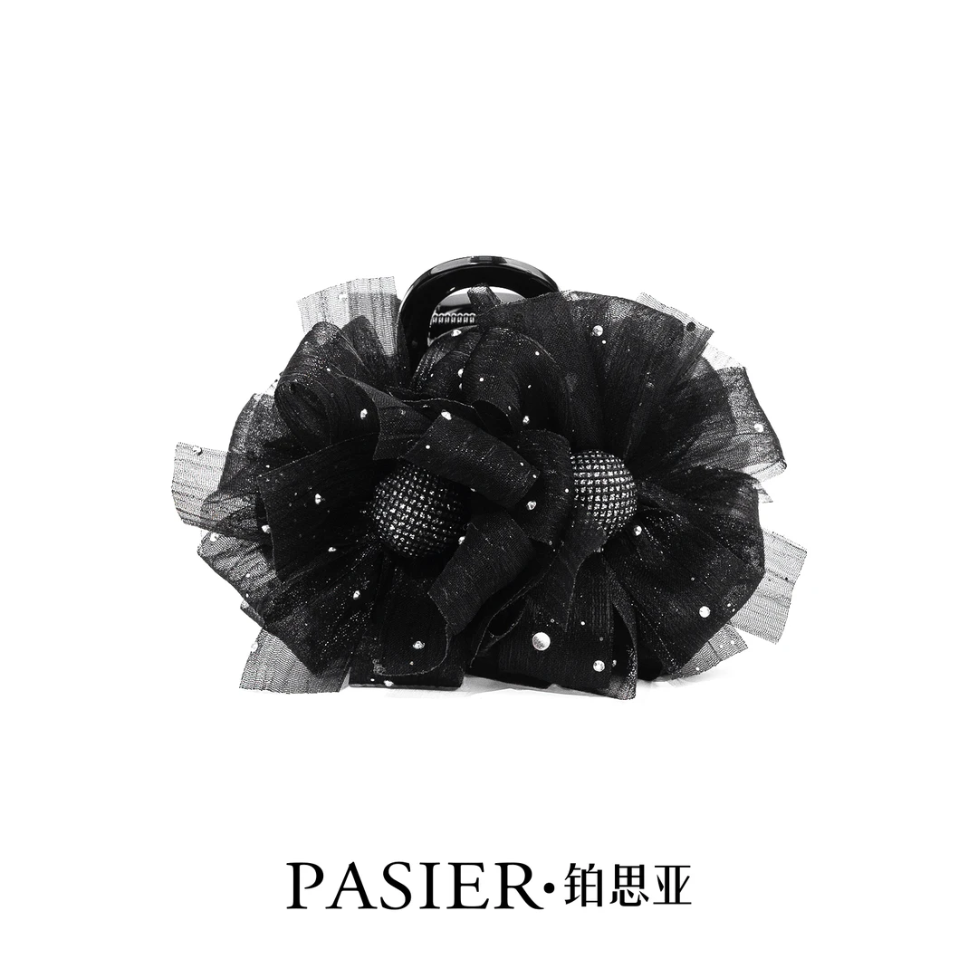 巴黎王妃路易斯 8厘米时尚百搭气质盘发夹FB1294黑8