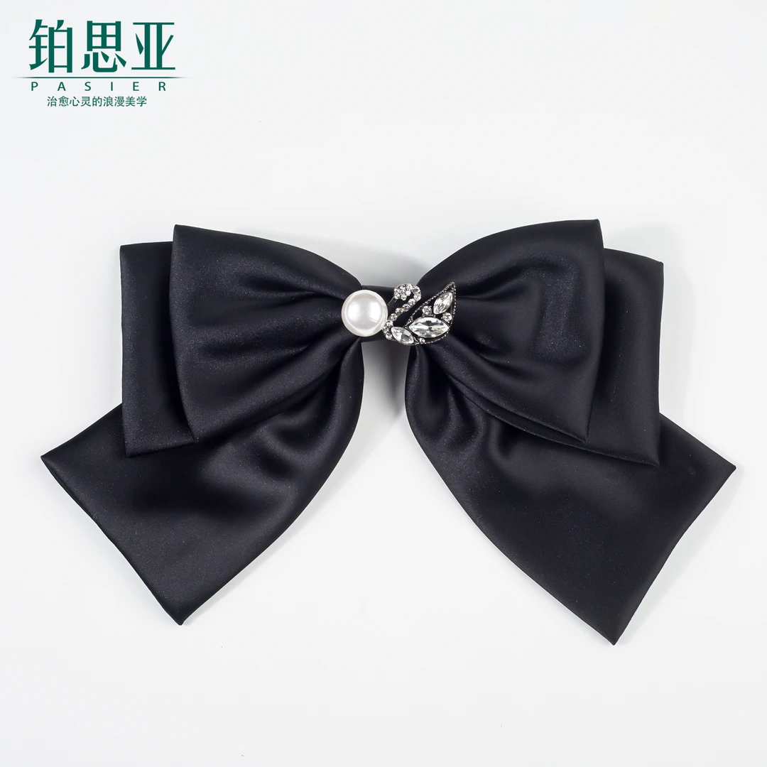 铂思亚气质时尚复古优雅弹簧夹    FS8413黑天鹅