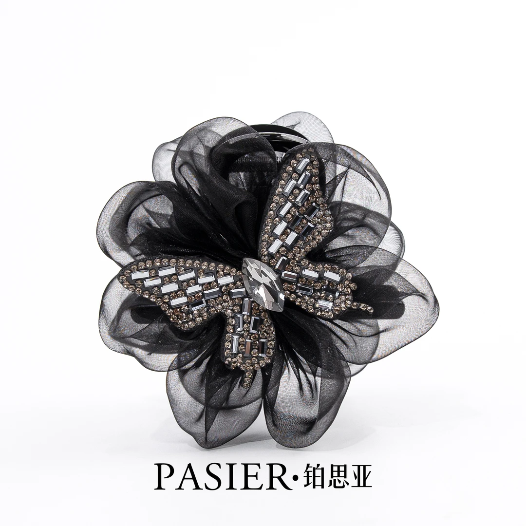 铂思亚 巴黎舞曲 幻夜蝶 法式浪漫感八公分蝴蝶气质抓夹 FB726