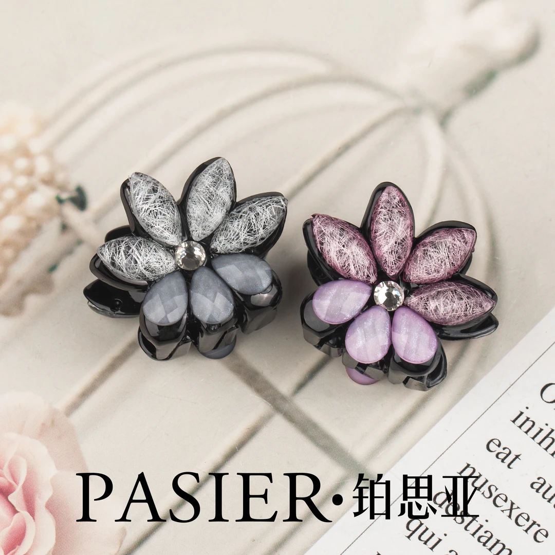 铂思亚  不规则花朵韩系时尚优雅抓夹马尾夹BD  FS9082