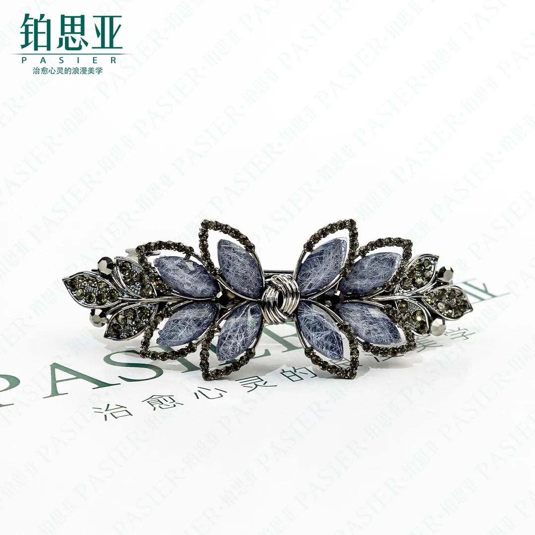 铂思亚 魅影 8公分法式时尚浪漫百搭一字弹簧夹FB161