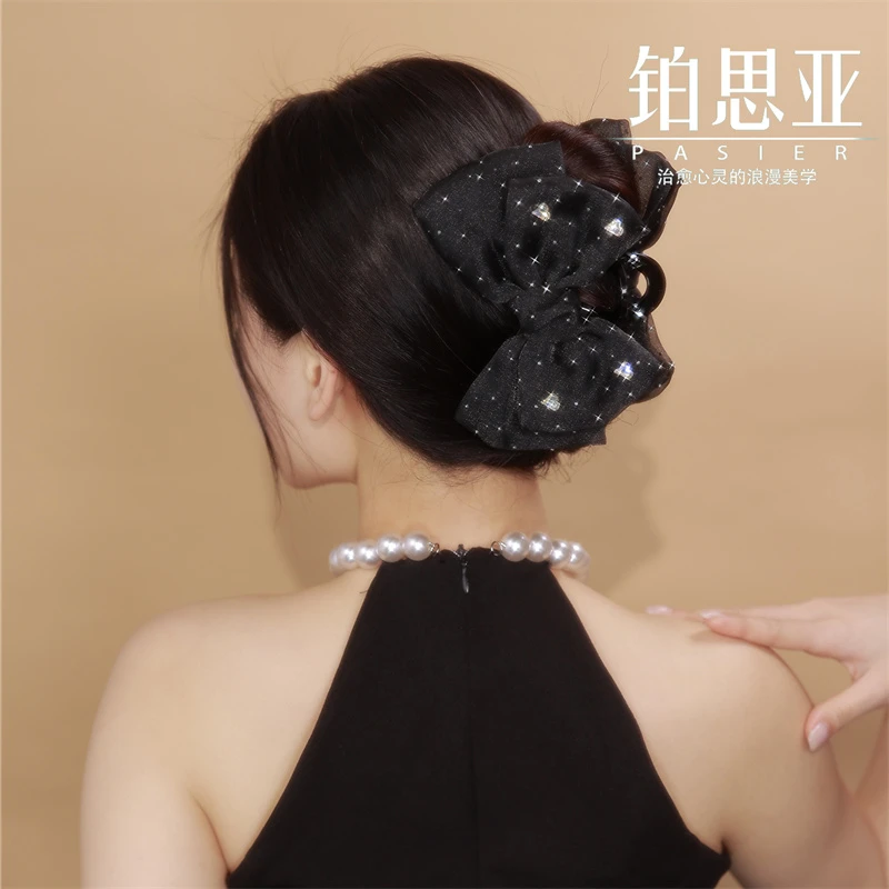 铂思亚 非金属亚克力发饰 【佳容】蝴蝶时尚大号简约气质盘发抓夹