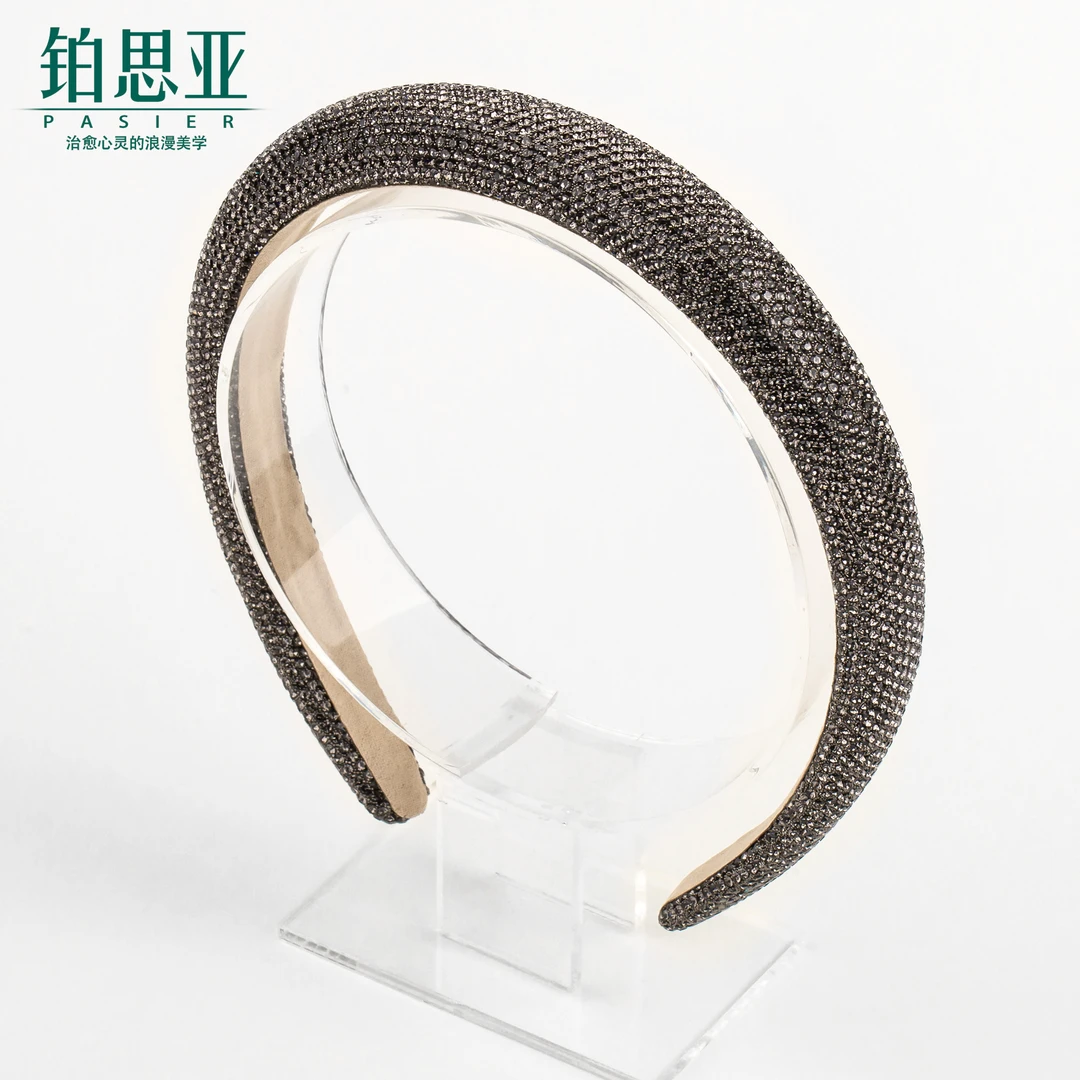 铂思亚 财阀千金 系列 轻奢璀璨感网红高颅顶发箍FS8983白