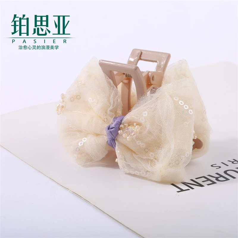 铂思亚【友摇】轻奢发夹抓夹FS2408粉 FS2408紫