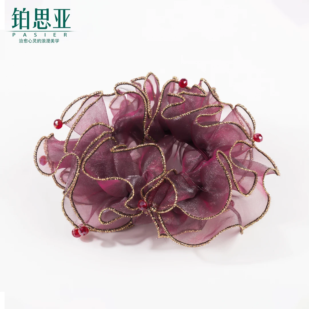 铂思亚【花火】 经典过年红喜庆珠珠时尚感设计发圈发绳