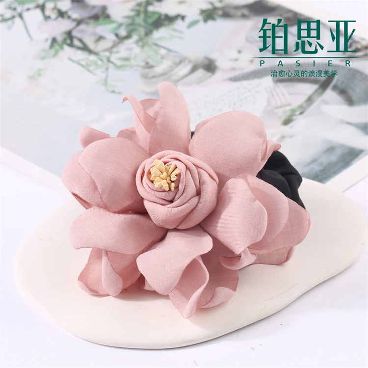 铂思亚 非金属布艺发饰 【花容】清新韩版甜美淑女时尚浪漫气质发圈