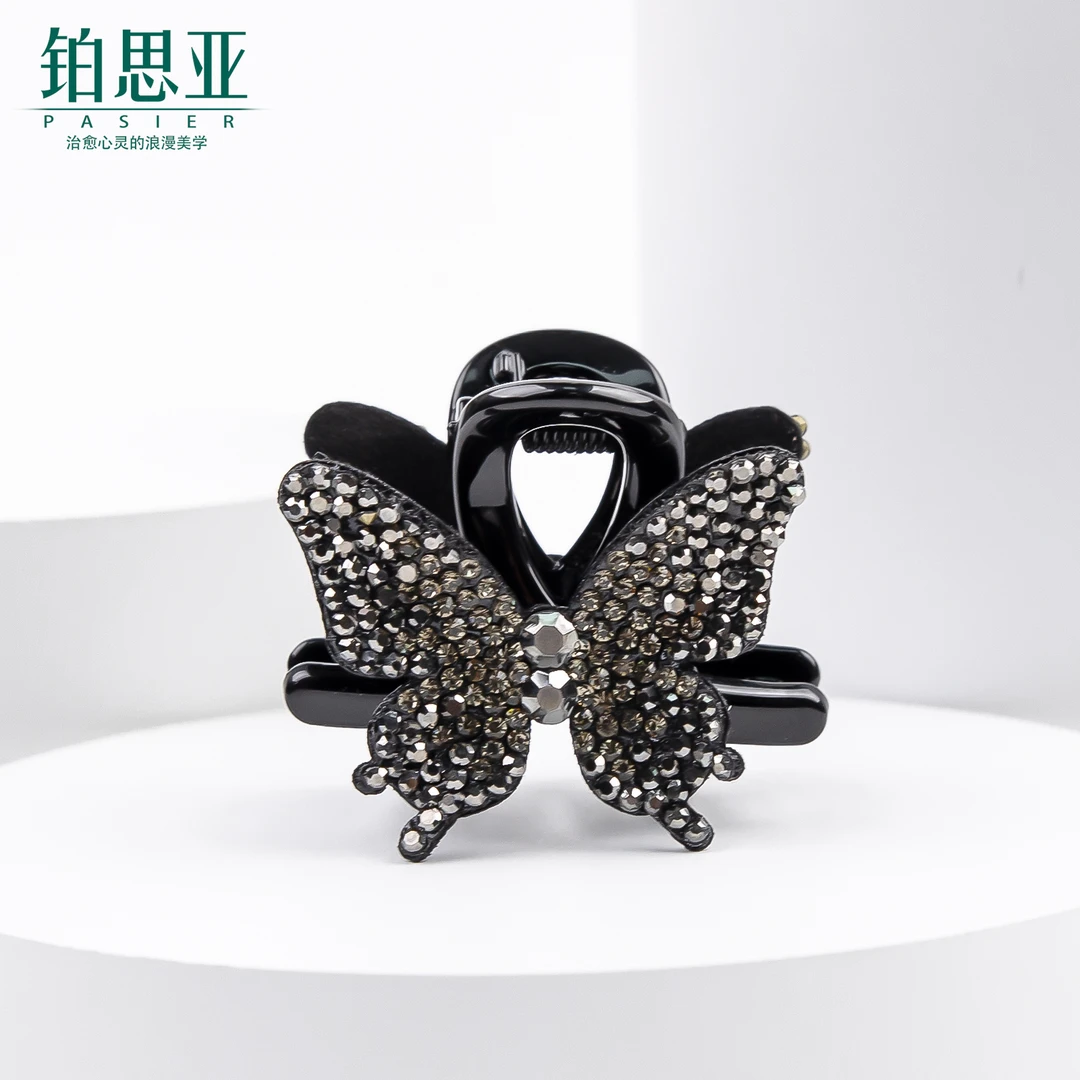 铂思亚 4厘米小巧百搭蝴蝶边夹发夹FB622 BD