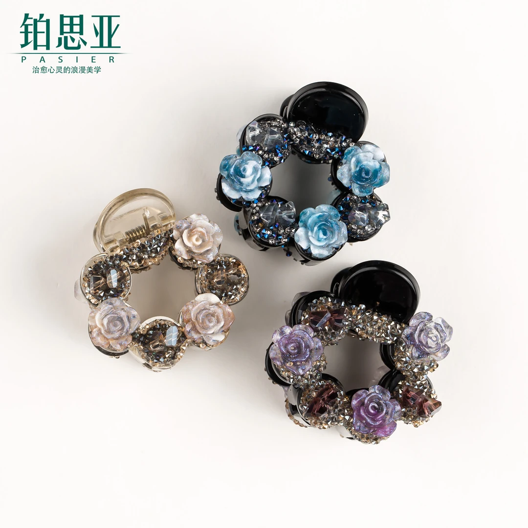 铂思亚 花环 韩系时尚优雅抓夹马尾夹【小花专属】
