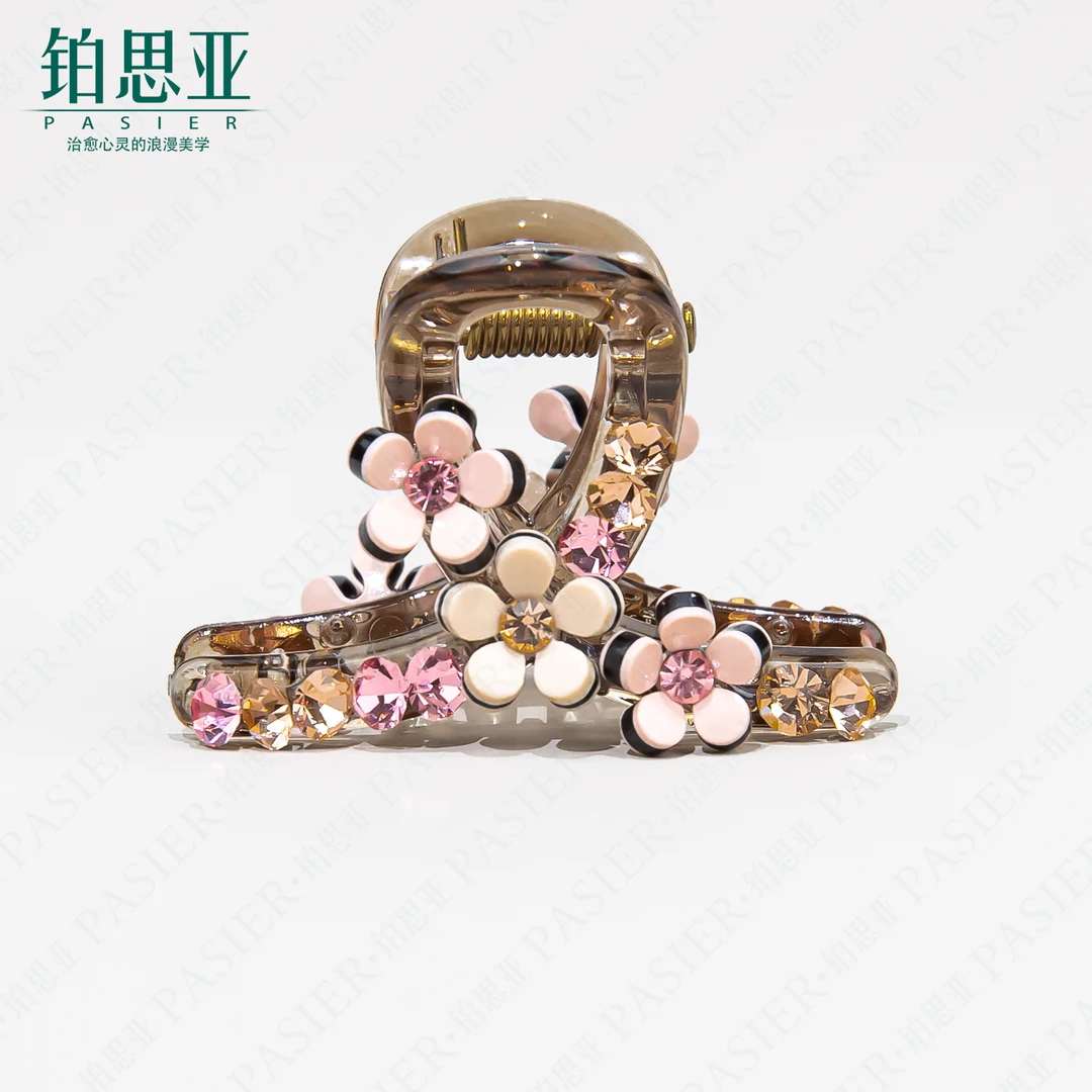 铂思亚 芳菲 优雅浪漫风四公分抓夹FS9748
