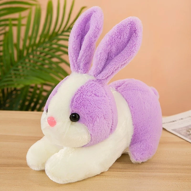仿真呆萌趴趴兔毛绒玩具