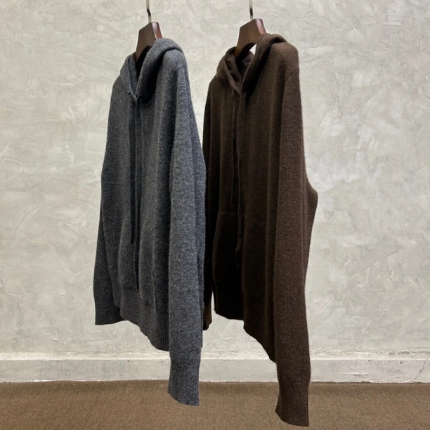 清风集【牦牛绒帽衫】秋冬牦牛绒针织帽衫减龄休闲连帽百搭带帽毛衣