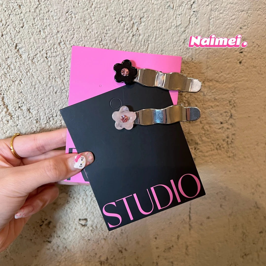 【Naimei】2024新款韩系醋酸花朵钻发夹
