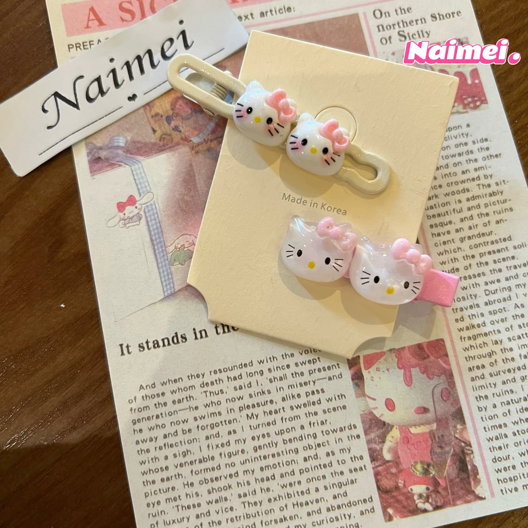 【Naimei】2024新款可爱Kitty刘海侧边夹