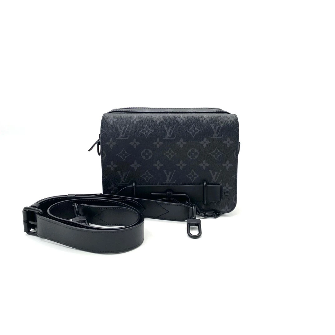 95新 LouisVuitton/路易威登 97新 LV 黑老花steamer邮差包