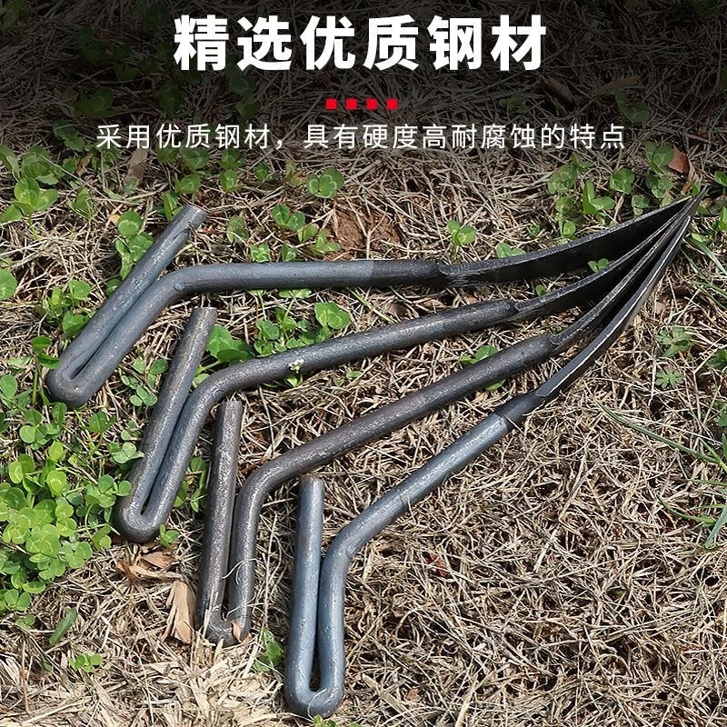 钢筋一体锻打花铲野菜大蒜手工铁铲铁柄锄头栽花种菜园艺铲子锄草