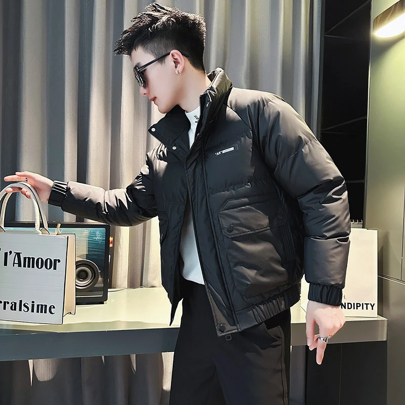 棉衣男士外套冬季2023新款高级感痞帅立领面包棉服男装保暖棉袄子