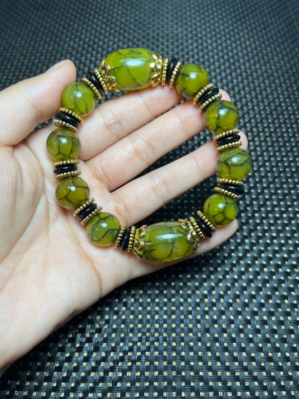 天然西藏龙纹玛瑙龙鳞手链（多样性发货）