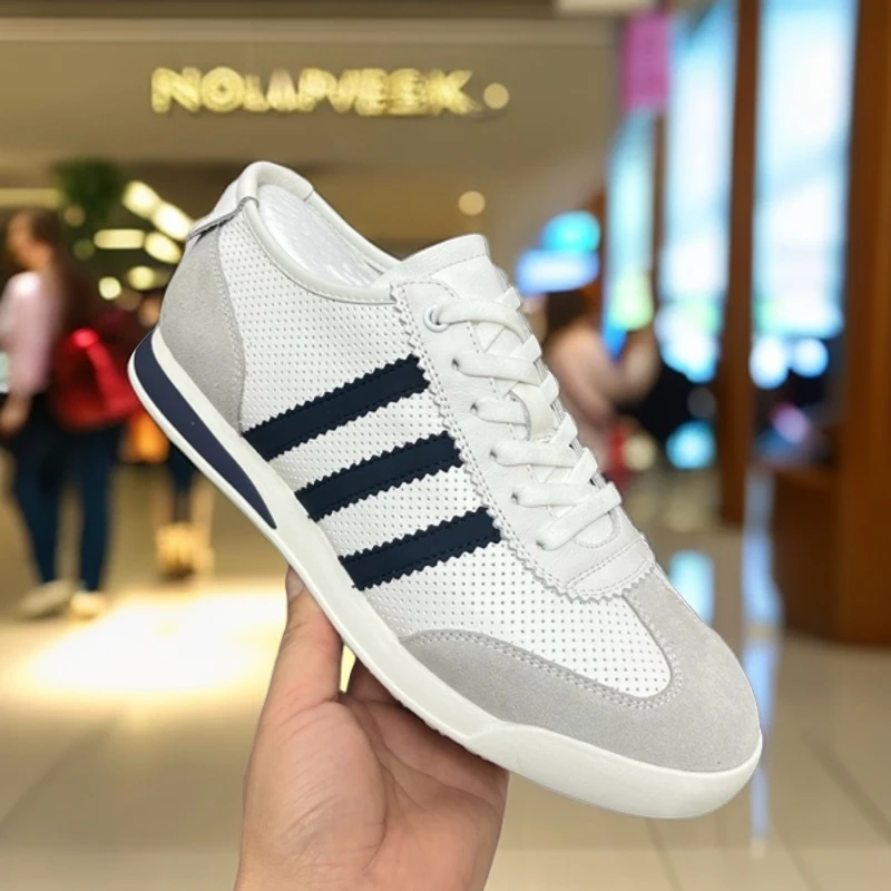 真皮牛皮，透气打孔，时尚休闲鞋