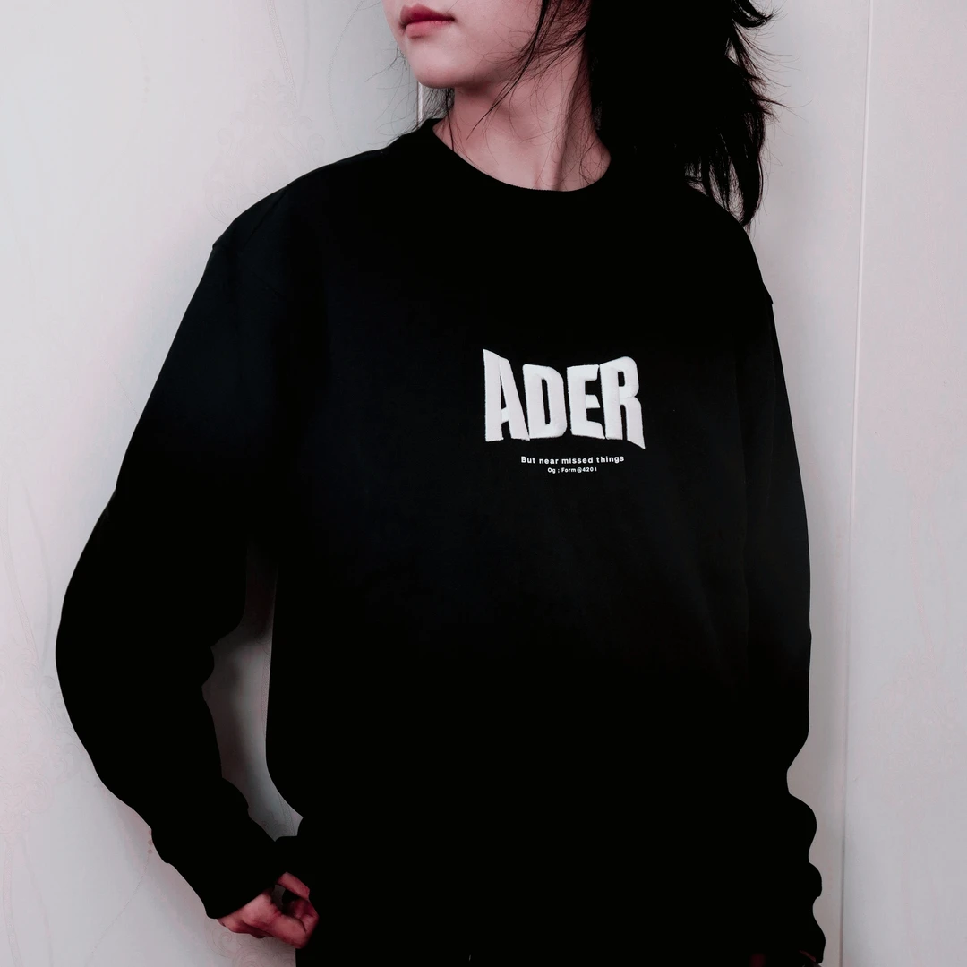 1609-秋冬新款ADERAJAR 潮牌圆领休闲卫衣情侣款宽松百搭长袖男女