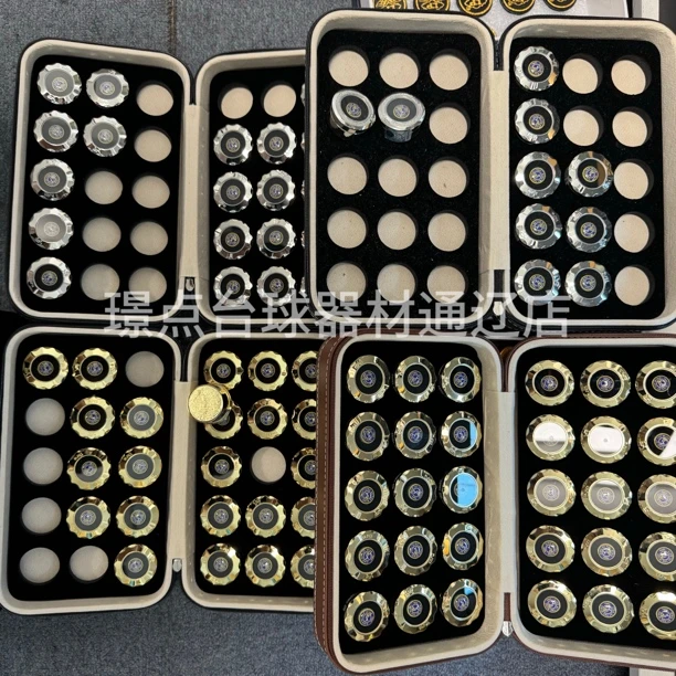 斯睿至尊升级真皮皮头中式斯诺克杆大头黑八枪头14mm
