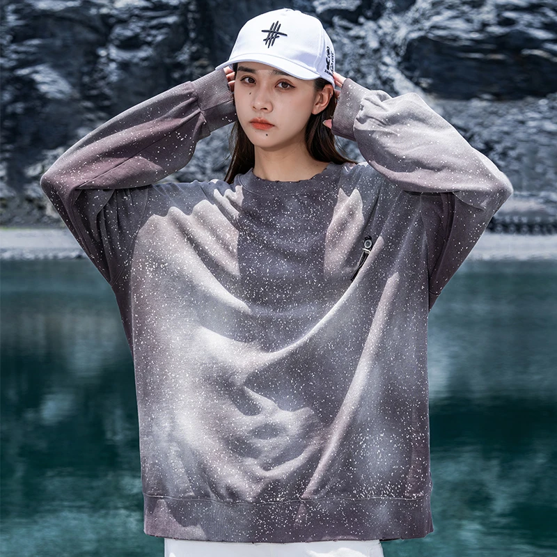 AOGZ个性满天星卫衣男女春秋套头2025新款宽松美式拉链外套上衣潮