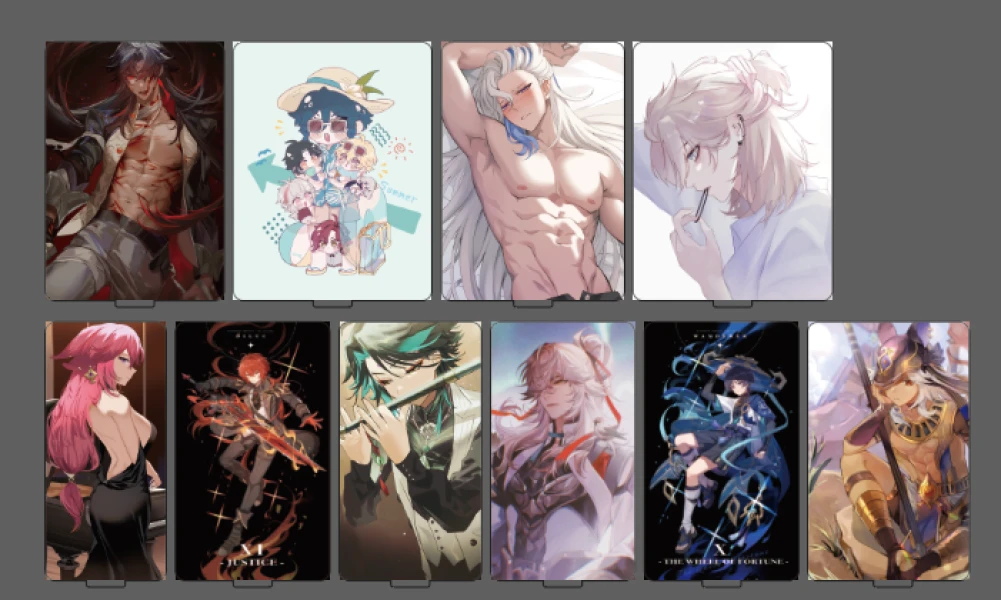 【5cm、10cm异形】原神 崩铁 同人 夹心双面透明亚克力DIY配件自选