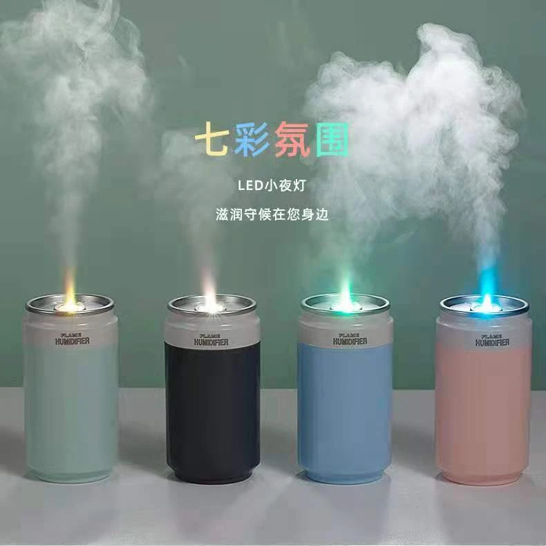 加湿器车载跑马灯大雾量办公卧室孕妇婴儿空气香薰净化火焰无线款