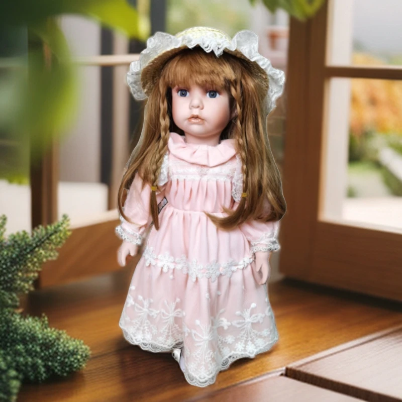 超大号新款原创欧式出口可爱陶女生瓷娃娃卧室手工工艺品摆件装饰