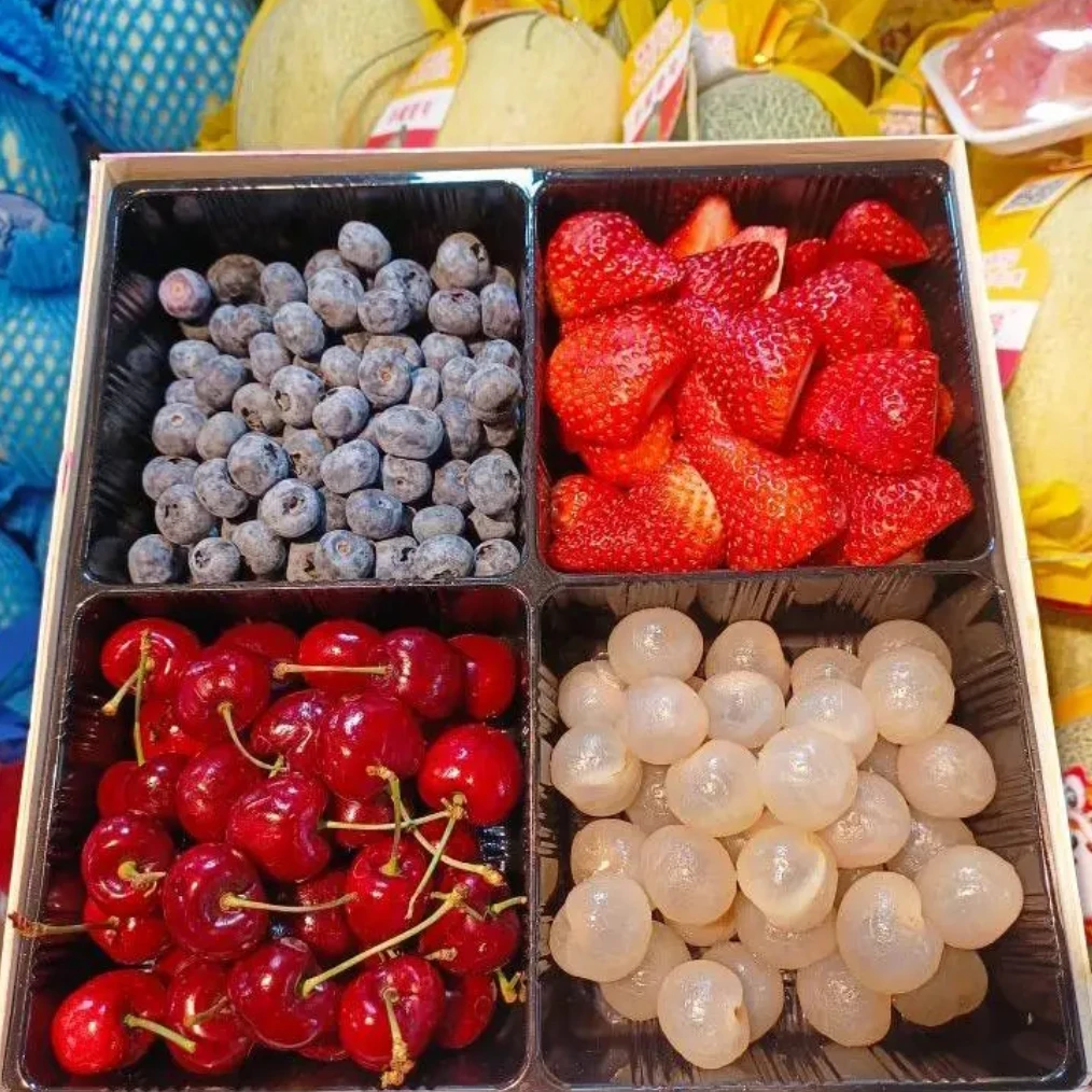 （九洲当日果切）网红木制四宫格A组合果切 1盒3斤