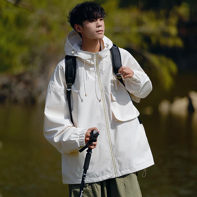 【精选】美式复古情侣户外冲锋衣男女登山徒步防风冲锋衣8060