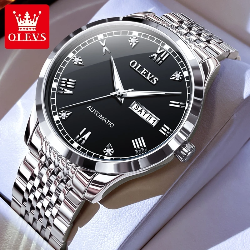 瑞士欧利时高档男士腕表全自动机械表简约时尚夜光防水男款手表