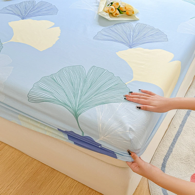 纯棉床笠单件100%全棉床罩新款防滑床垫保护套罩四季通用床笠罩