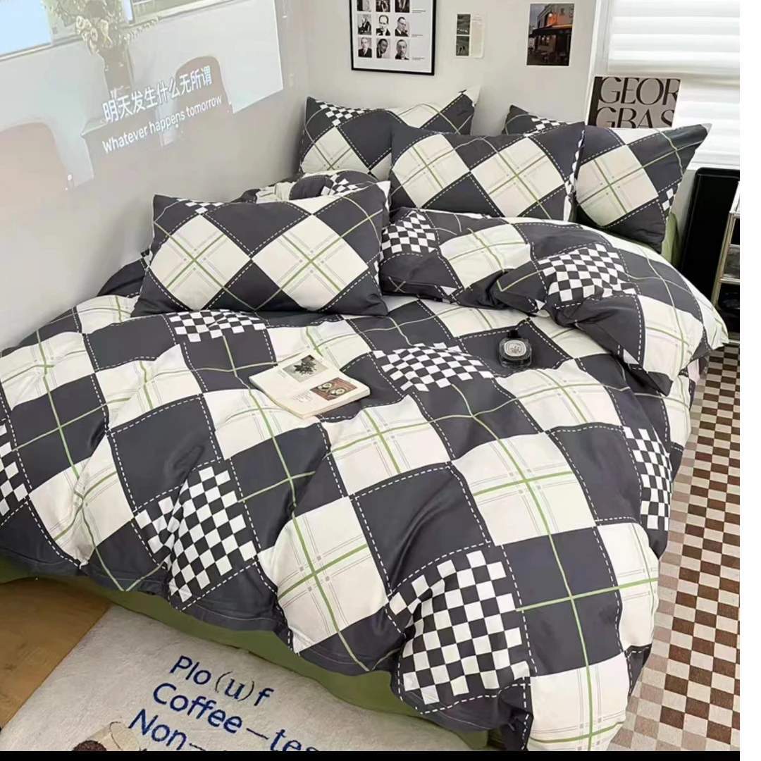 新疆包邮高支高密纯棉简约潮款学生宿舍ins风小清新