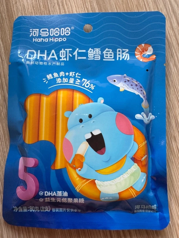 河马哈哈鳕鱼肠原味奶酪虾仁