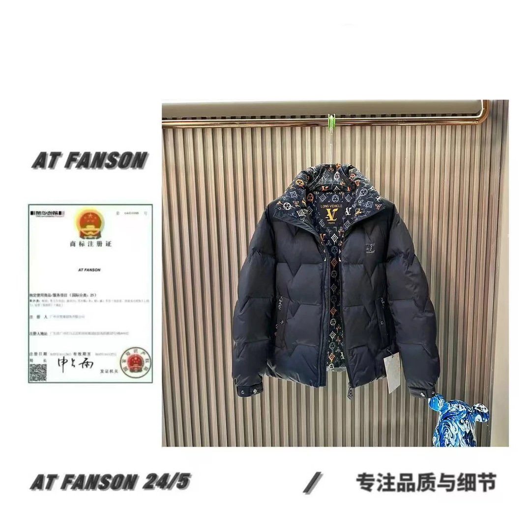 白白~ATFANSON【经典logo】168#000秋冬季新款时尚百搭保暖立领外套