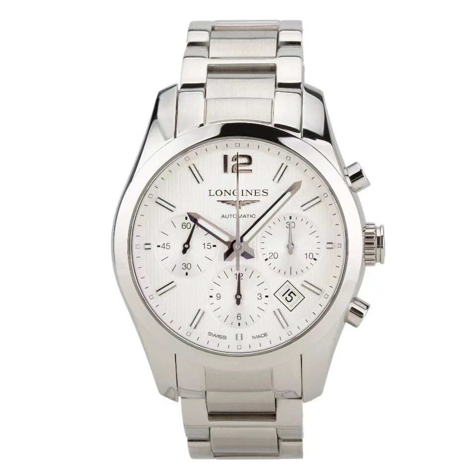 99新 Longines/浪琴 浪琴康柏三眼/新款全套/公价23900元/41mm