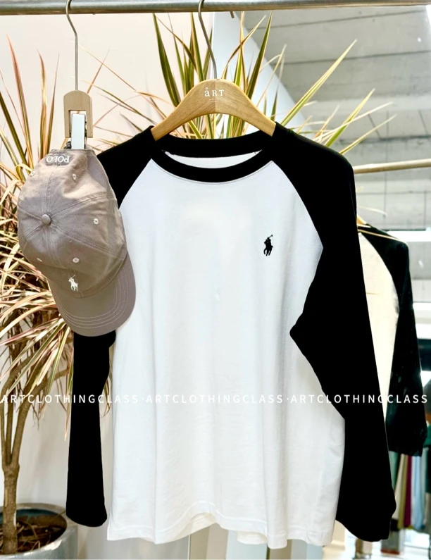 【Art家】2024秋季马球插肩袖情侣长T恤衫